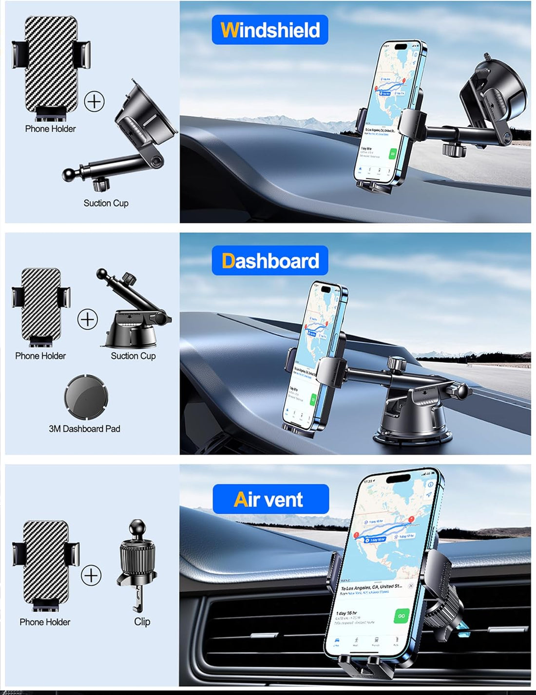Dash Mounted Holders Phone Holders for Your Car